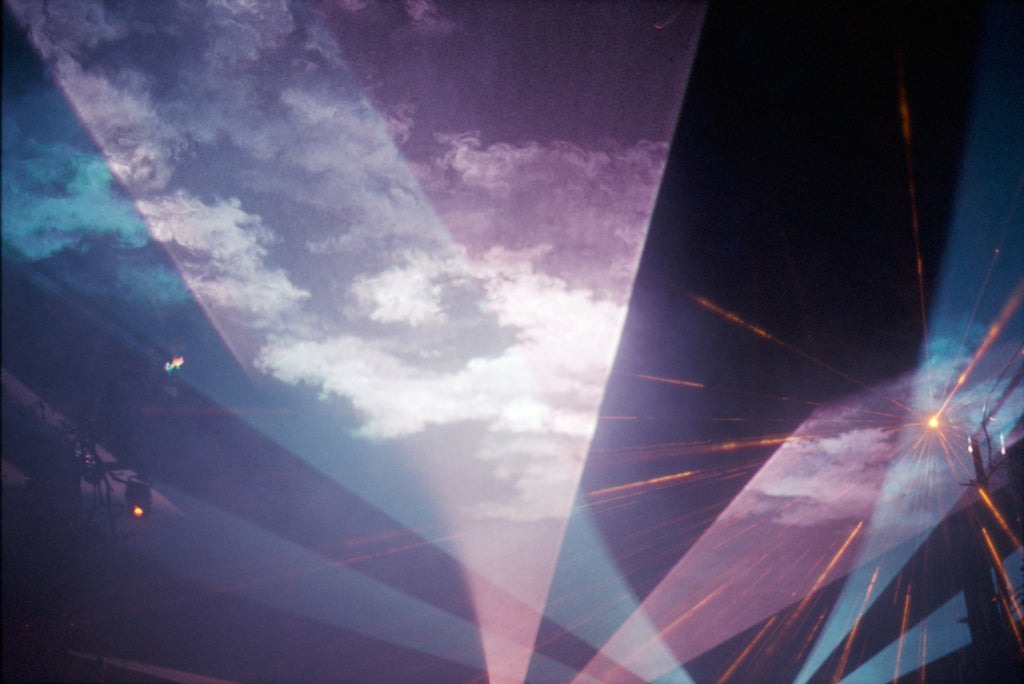 Abstract image with geometric shapes and light effects