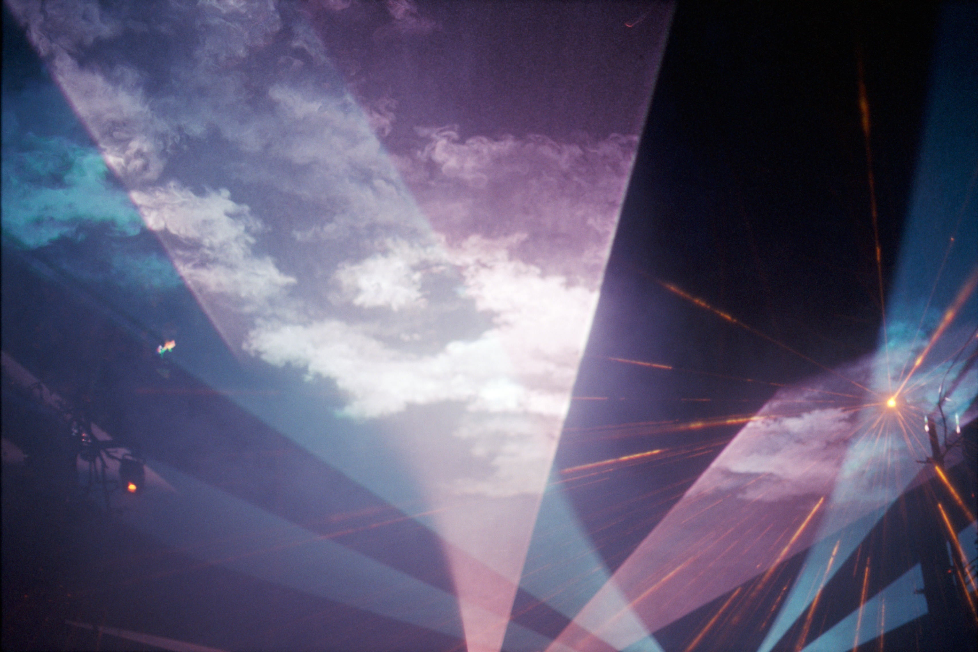Abstract image with geometric shapes and light effects
