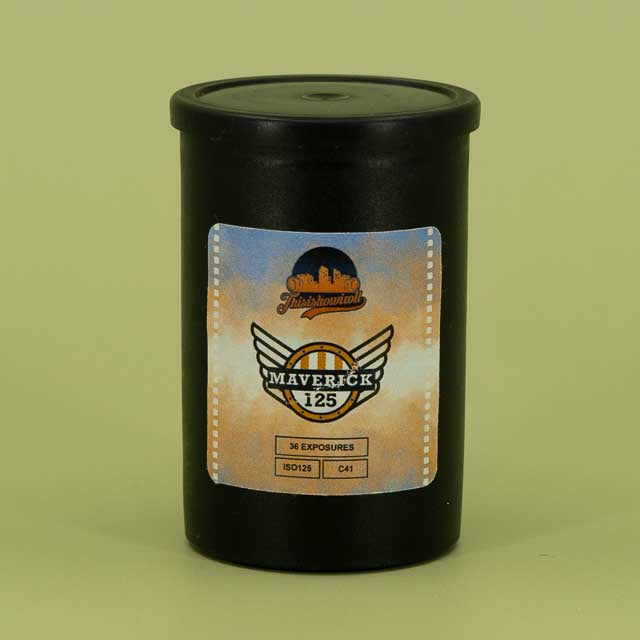 This is how I roll maverick 125 film canister on a green background